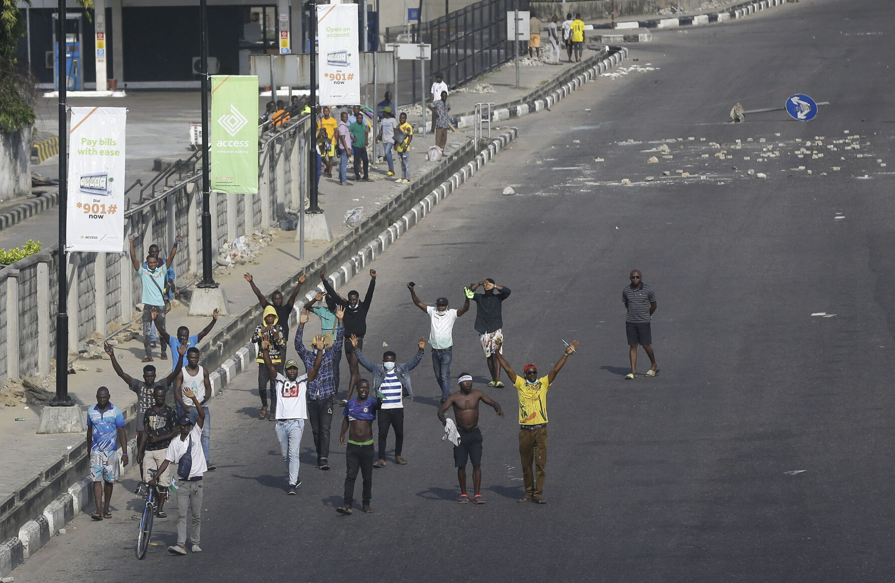 APTOPIX Nigeria Police Protest